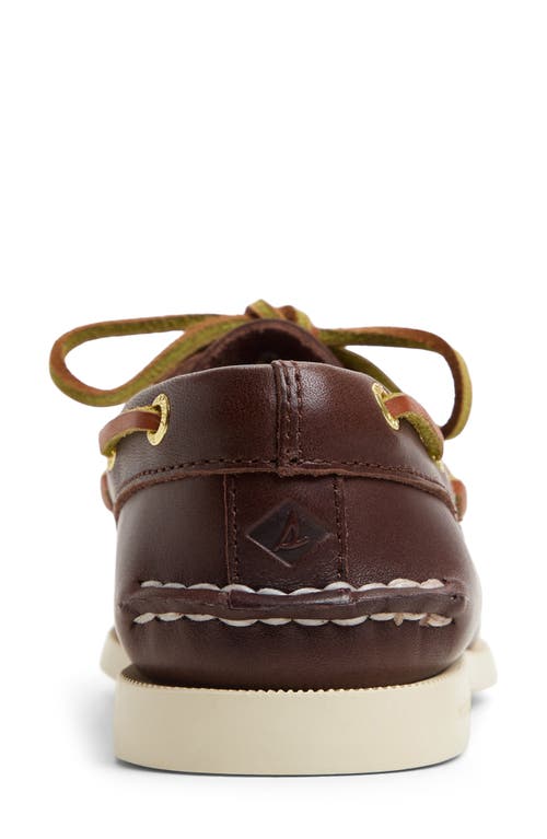Sperry Women's Authentic Original Boat Shoes In Brown Leather Mix Mat