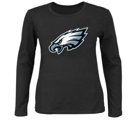 Women's Fanatics Black Philadelphia Eagles Plus Size Long Sleeve T-Shirt