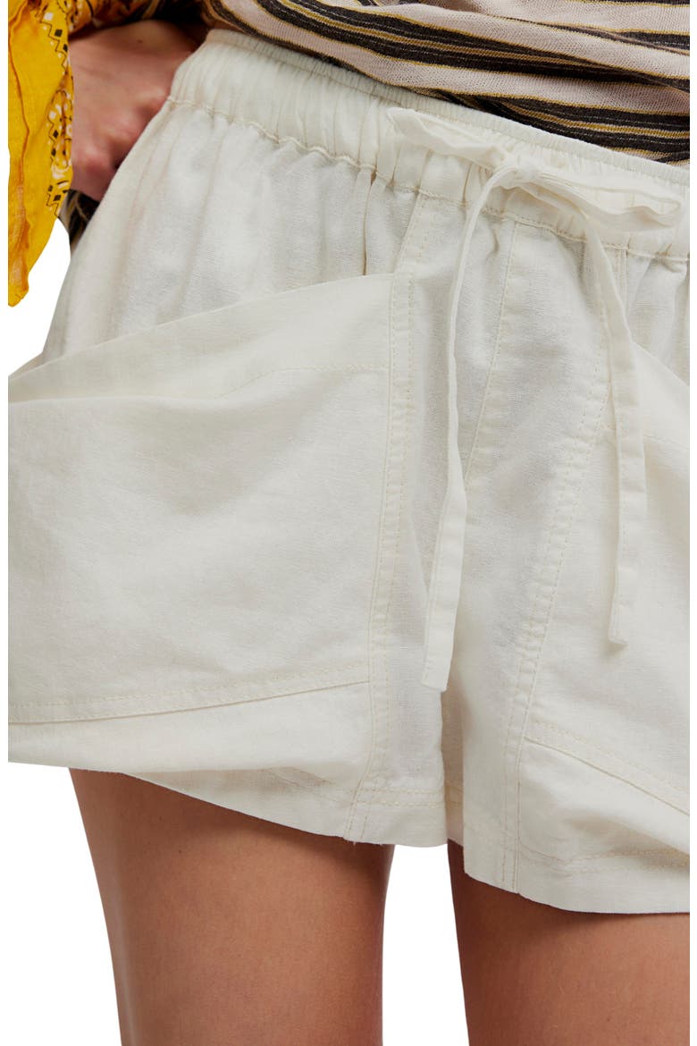 Good Fortune Linen & Cotton Shorts, Alternate, color, SUGAR SWIZZLE