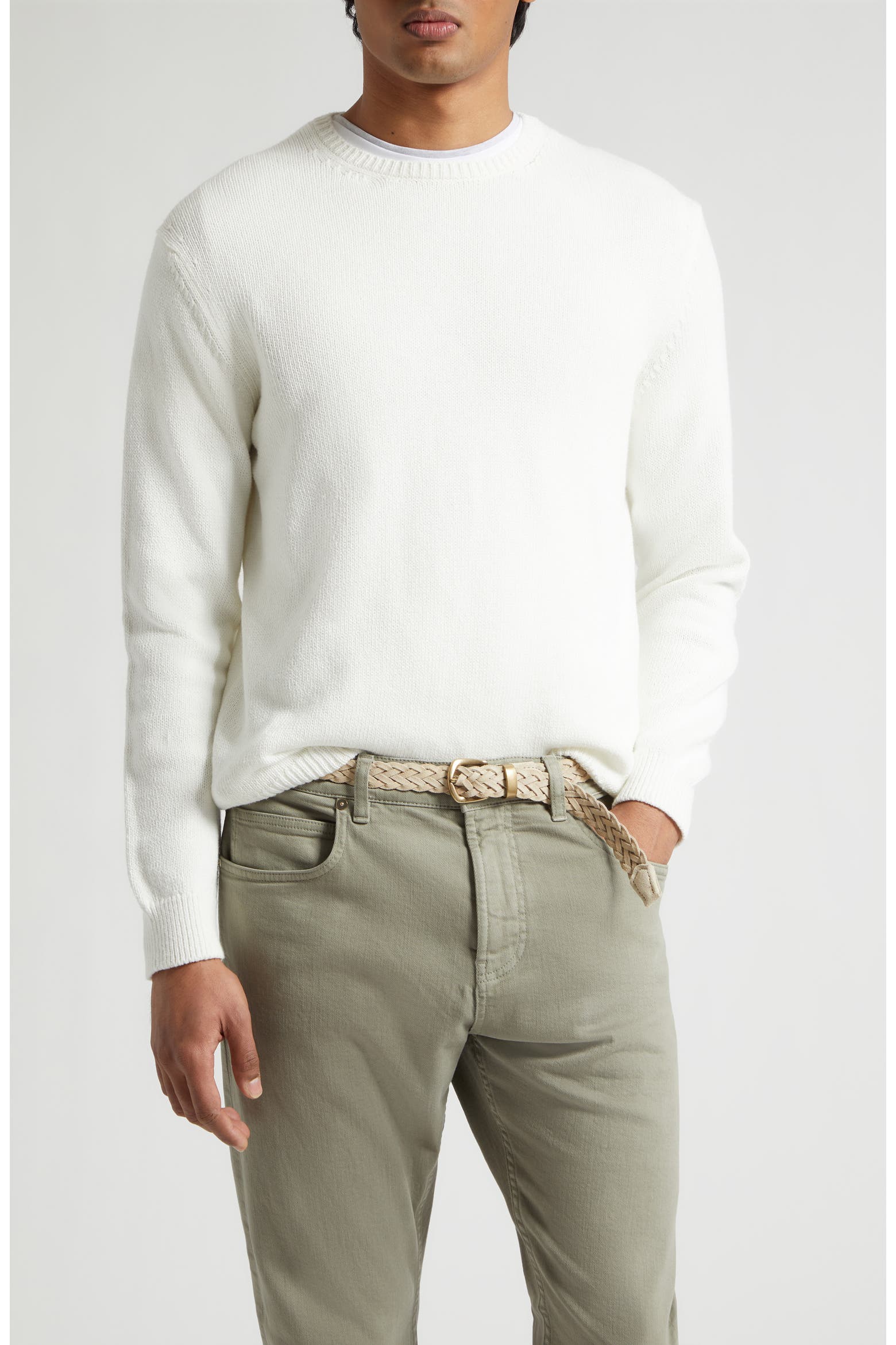 Cotton & Silk Crewneck Sweater