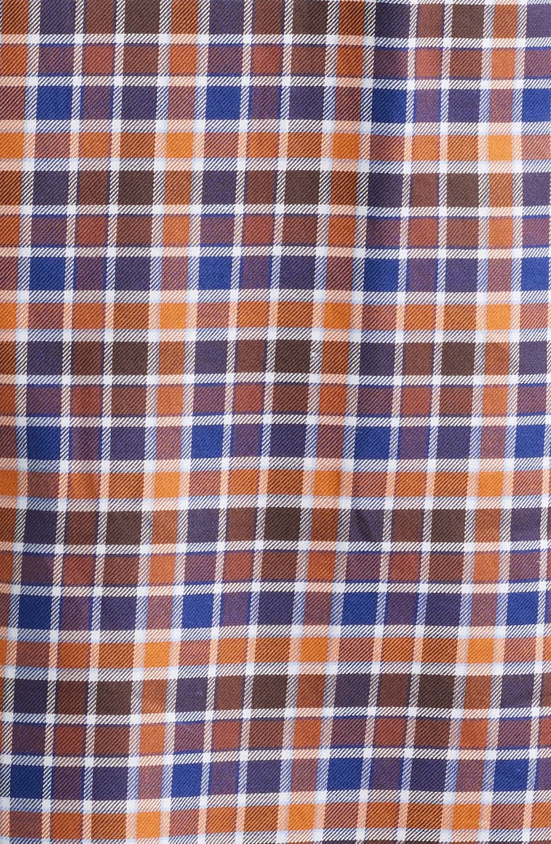 Scott Barber Check Prep Cotton Twill Button-Down Shirt, Alternate, color, Navy