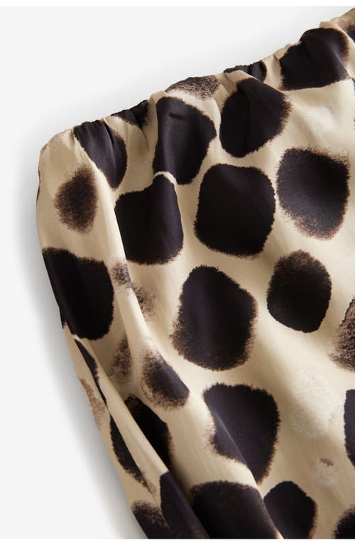 Next Print Satin Bandeau Crop Top