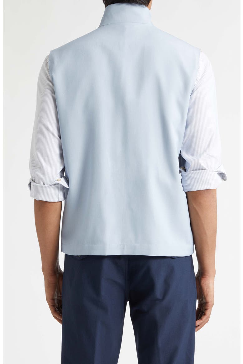 Silk Zip Vest, Alternate, color, 08 DENIM