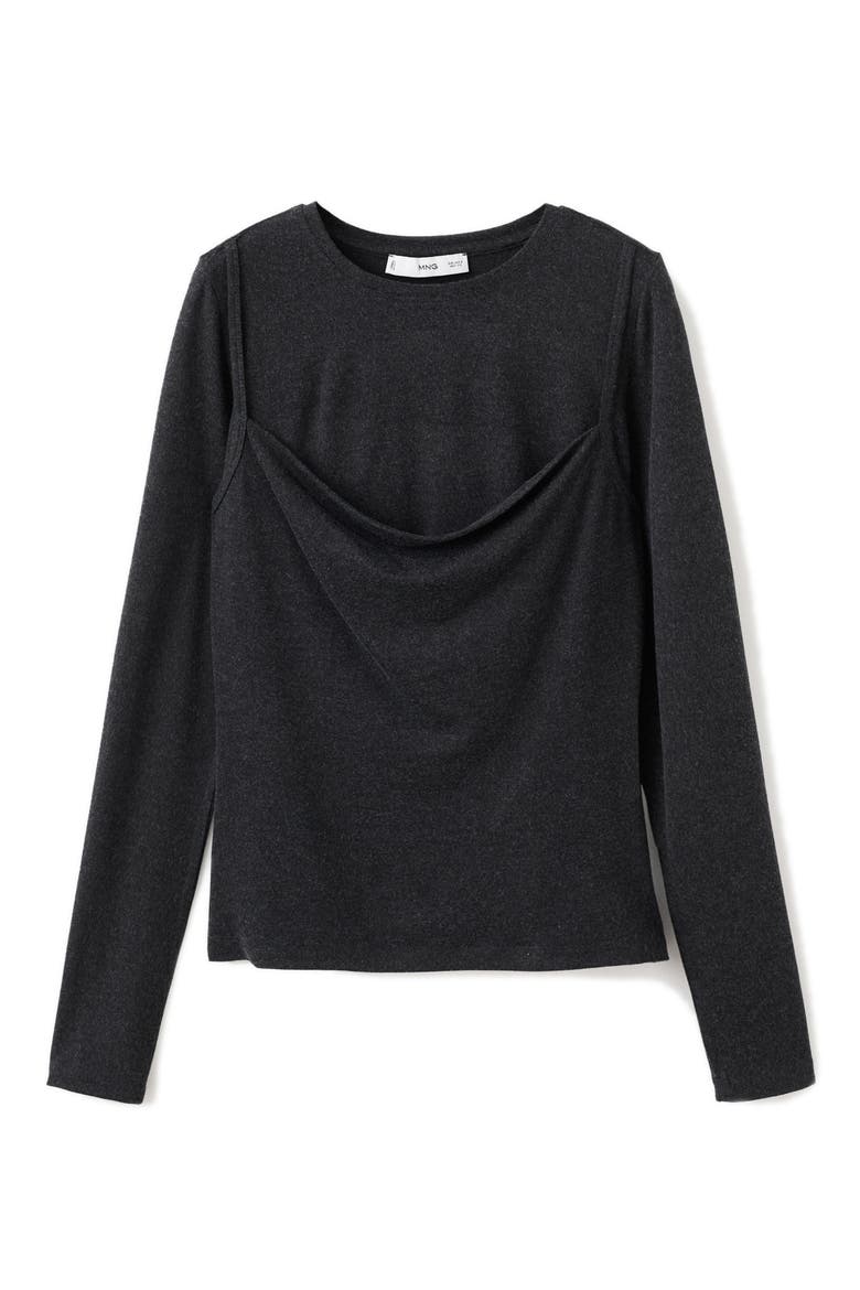 Combine Drape Top, Alternate, color, DARK HEATHER GREY