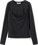 MANGO Combine Drape Top