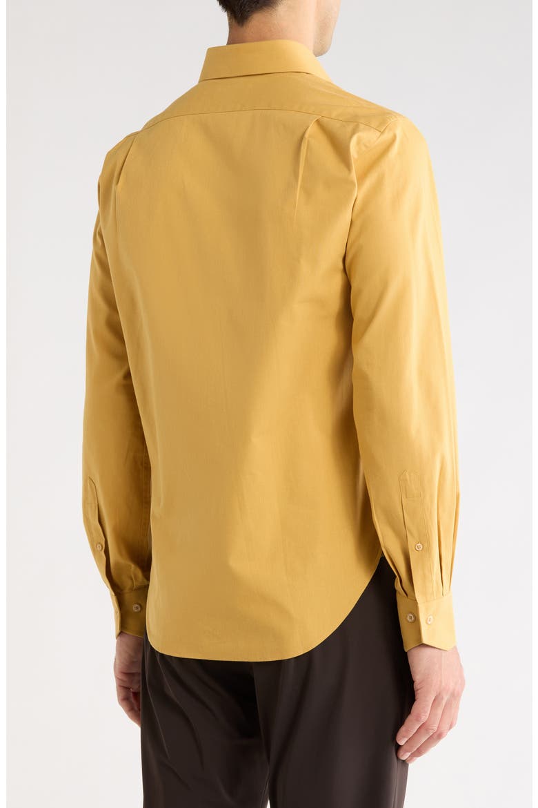 Trim Fit Solid Dress Shirt, Alternate, color, OCHRE