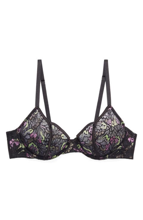 Butterfly Wings Unlined Lace Tulip Cup Bra