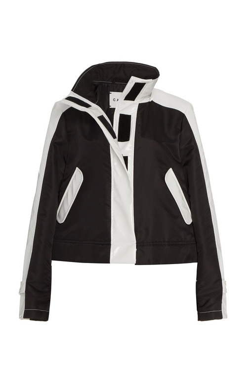 Caalo Water-resistant Convertible Sustainable Raincoat In Black