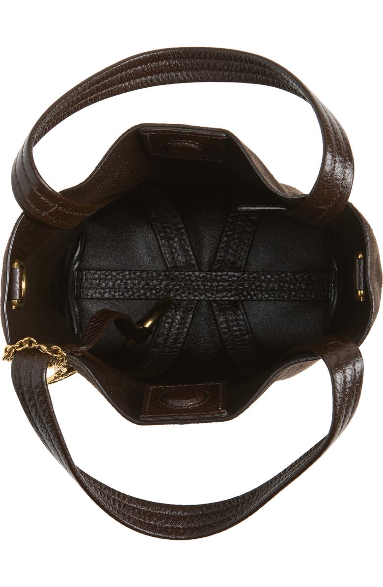 Chloé Small Spin Suede Crossbody Tote, Alternate, color, Kohl Brown