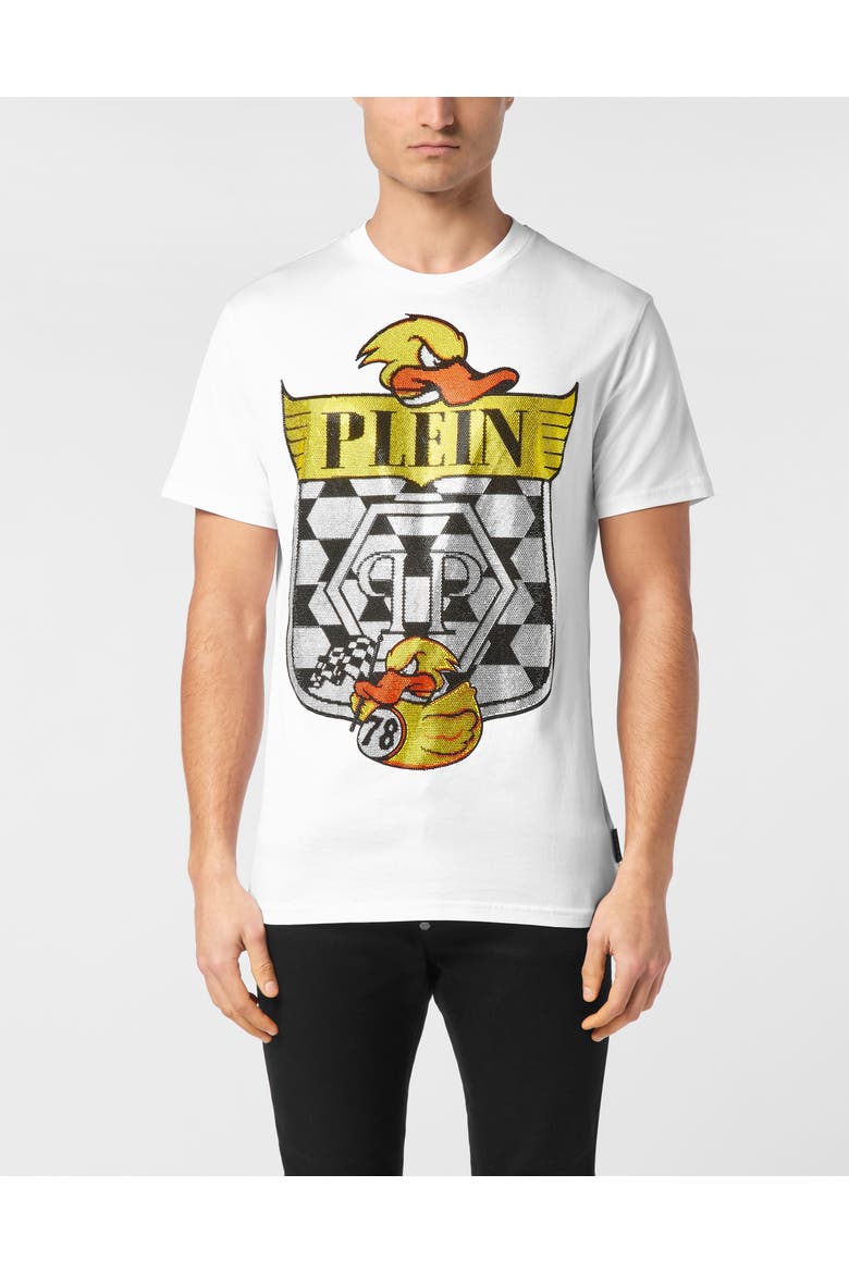 T-Shirt Round Neck Ss Tee Duck 1978 Men, Main, color, white