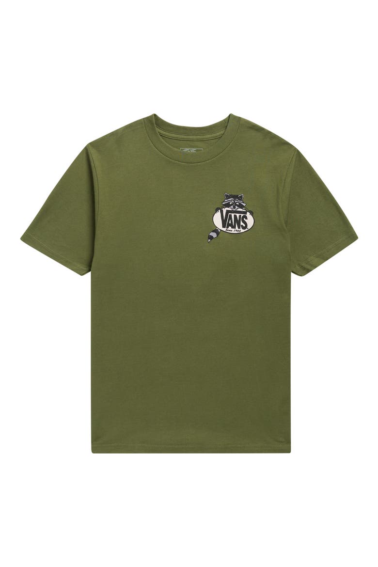Kids' Dumpster Raccoon Graphic T-Shirt, Main, color, GREEN BALSAM