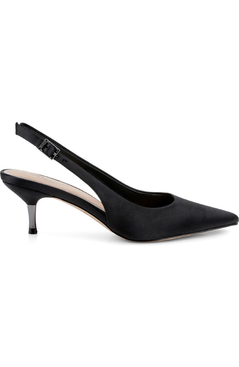 Jewel Badgley Mischka Ilana Slingback Pump, Alternate, color, Black Satin