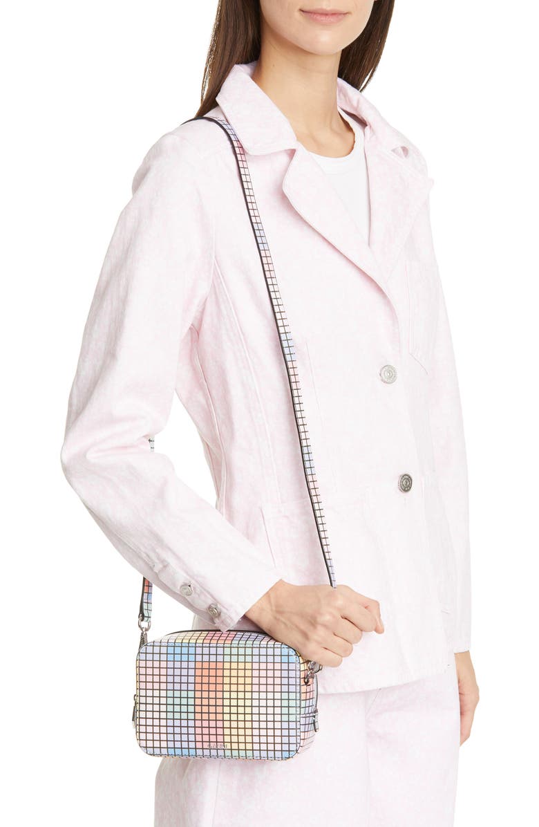 Ganni Leather Camera Crossbody Bag, Alternate, color,