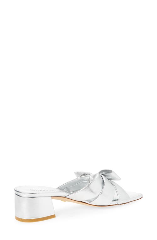 Stuart Weitzman Sofia Bow Sandal In Silver M