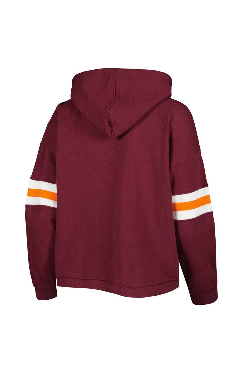 PRESSBOX Women's Pressbox Maroon Virginia Tech Hokies Super Pennant Pullover Hoodie, Alternate, color, 