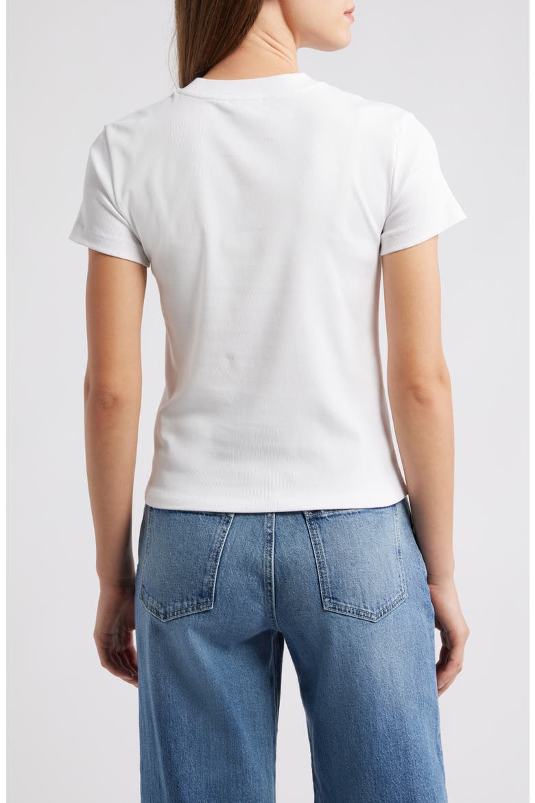 Slim Fit Stretch Cotton T-Shirt, Alternate, color, WHITE