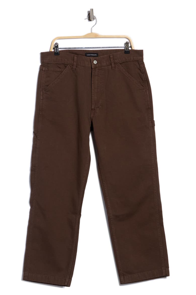 181 Relaxed Straight Leg Twill Pants, Alternate, color, EMBER BROWN
