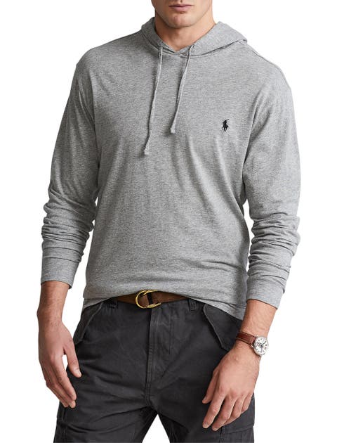 Big & Tall Jersey Hooded Long-Sleeve T-Shirt