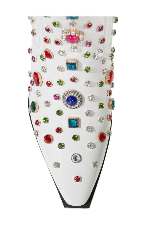 Azalea Wang Sprinkles Pointed Toe Bootie In White