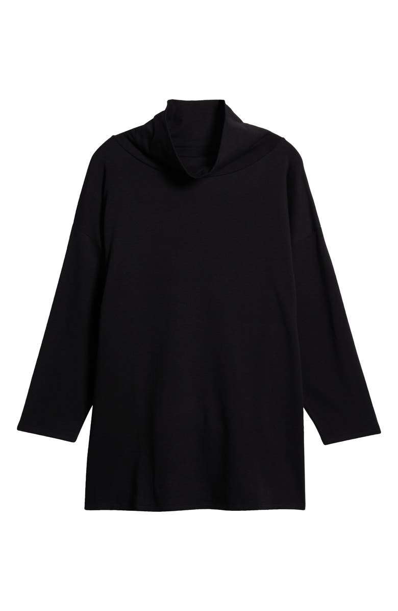 Eileen Fisher Drapey Funnel Neck Brushed Terry Tunic, Alternate, color,