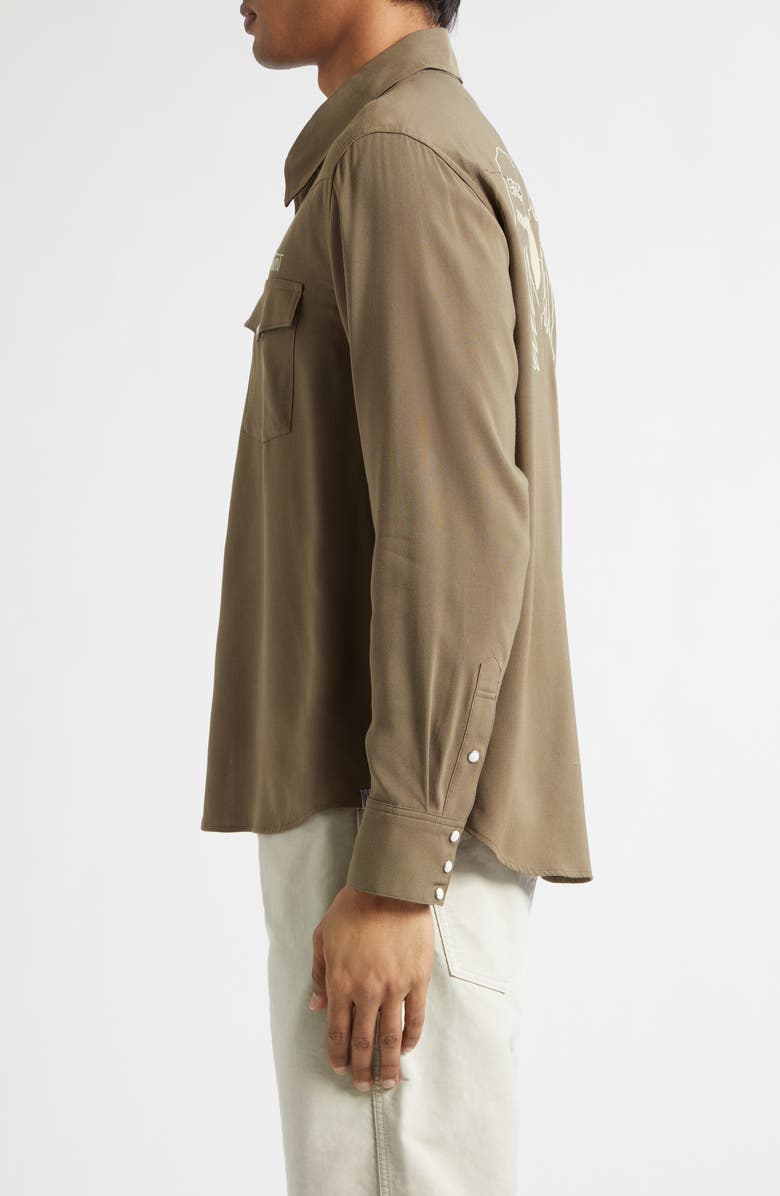 VISVIM Four Corners Western Shirt, Alternate, color, Brown