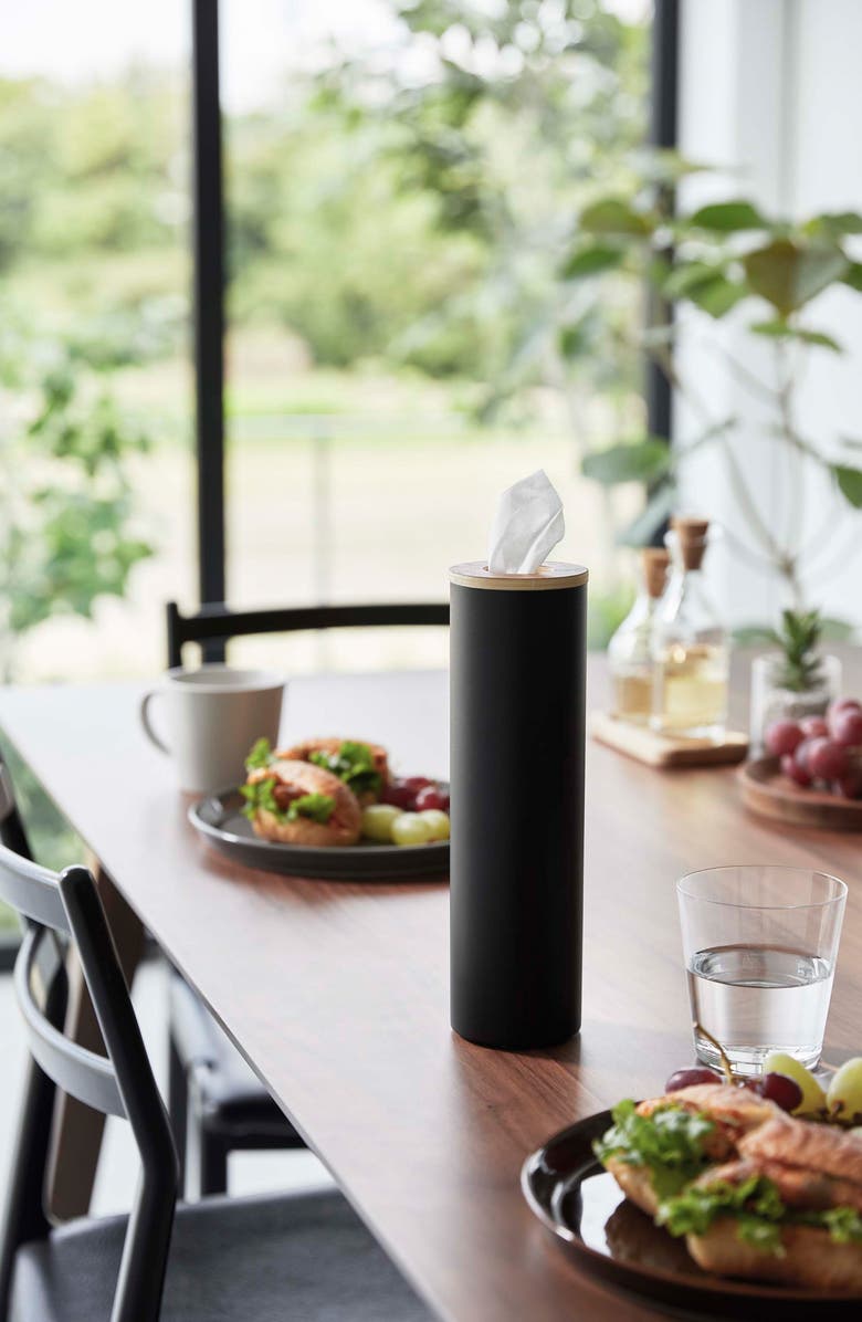 Yamazaki Small Round Tissue Case, Alternate, color, Walnut