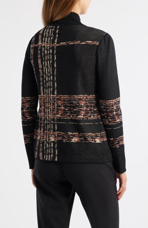 Anne Klein Plus Size Turtleneck Luxe-stitch Sweater In Multi
