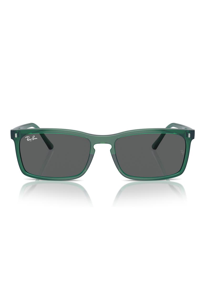 59mm Rectangular Sunglasses, Alternate, color, TRANSPARENT GREEN