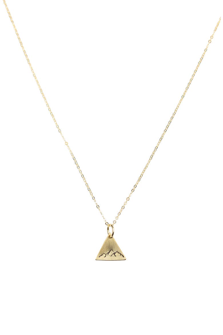 Dainty Mountain Pendant Necklace, Main, color, GOLD