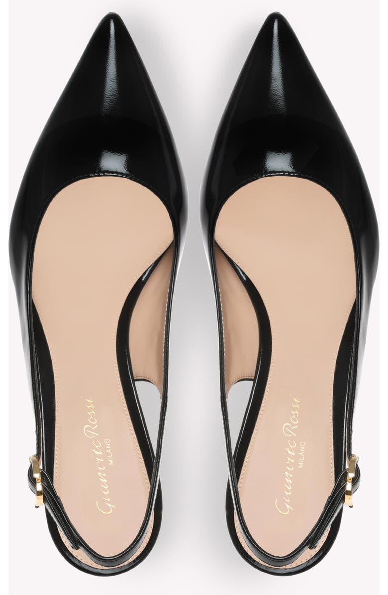 Gianvito Rossi Dasha Sling Slingback, Alternate, color, Black Nappa