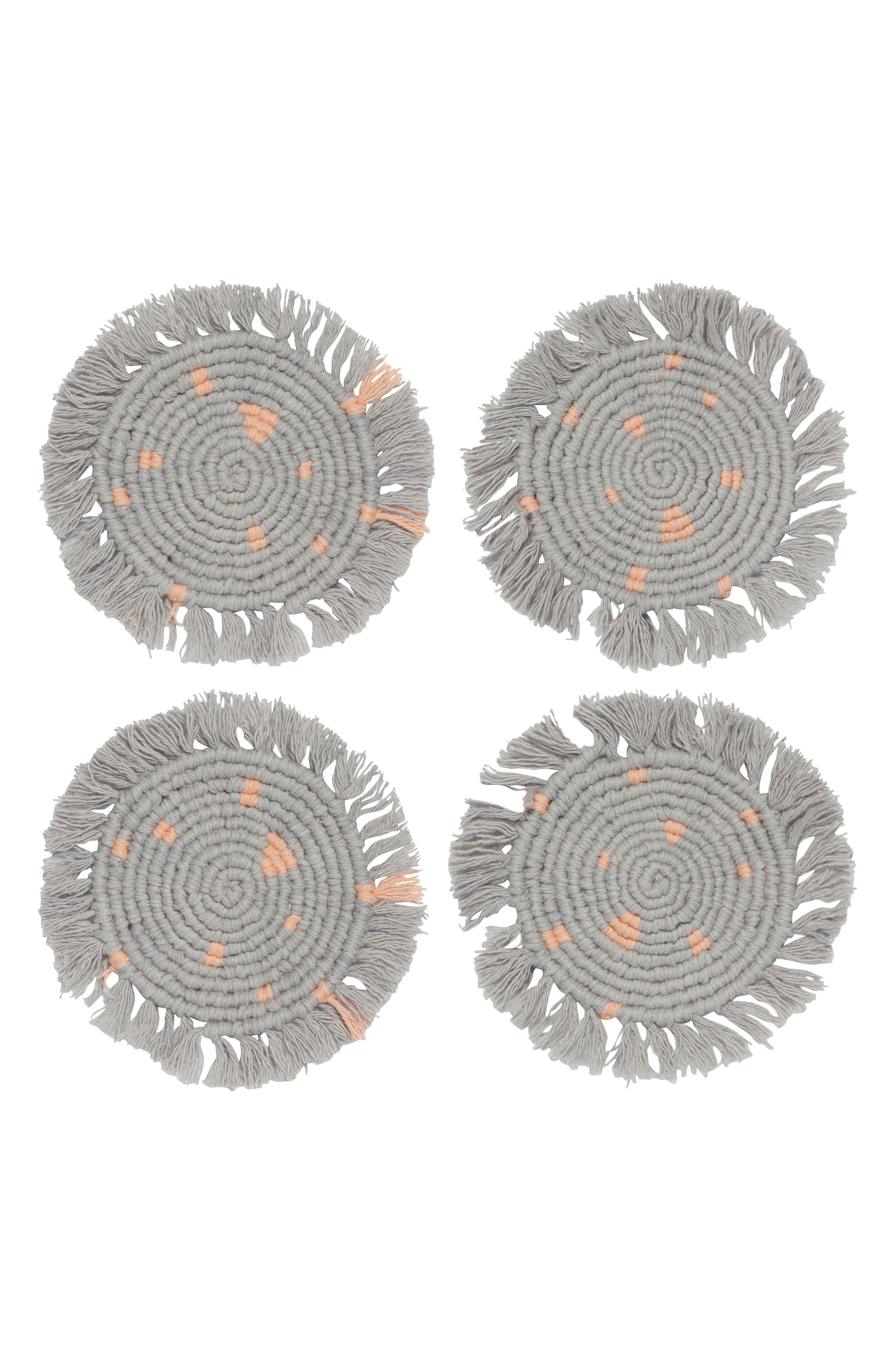 Now Designs Macramé Set of 4 Coasters | Nordstromrack