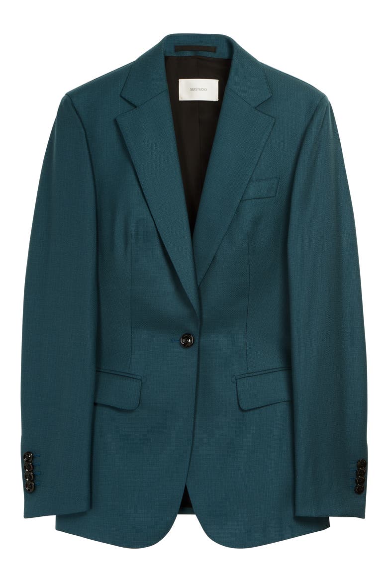 Cameron Wool Suit Jacket, Alternate, color, TEAL