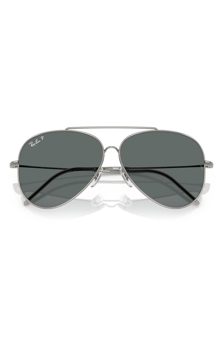 Ray-Ban Aviator Reverse 59mm Pilot Sunglasses, Alternate, color, Gunmetal
