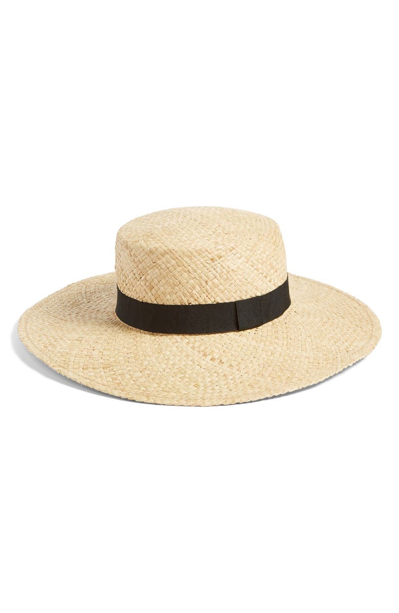 BP. BP Wide Brim Raffia Boater Hat, Main, color, 