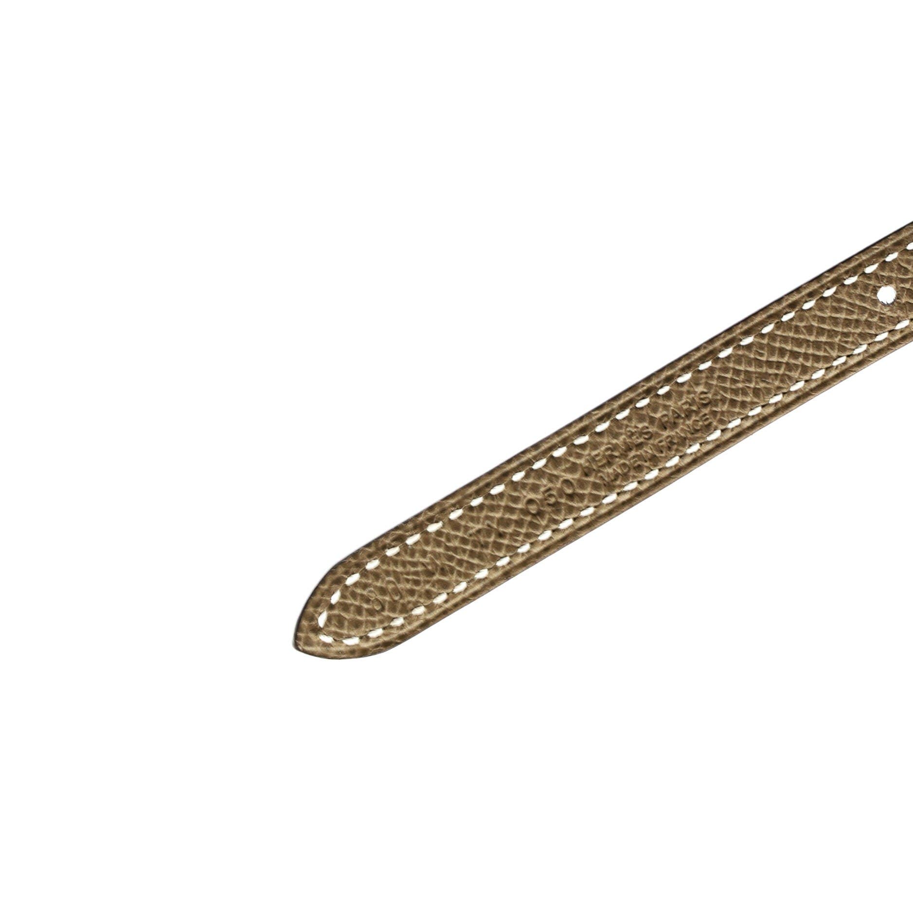 Pre-Owned Hermes Ancre Reversible Belt Leather Thin, Alternate, color, Black