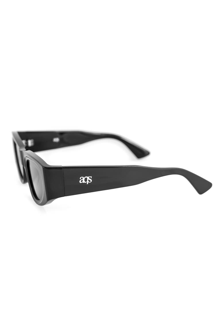 Valentina 55mm Polarized Oval Sunglasses, Alternate, color, BLACK