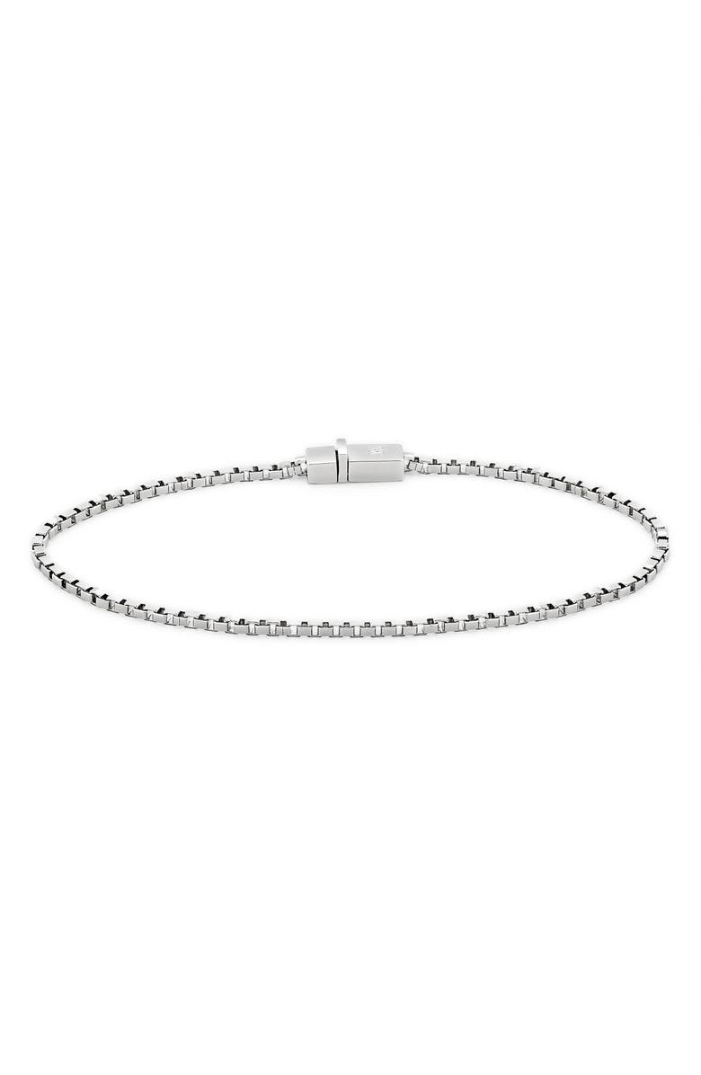 Tom Wood Square Sterling Silver Box Chain Bracelet, Main, color,