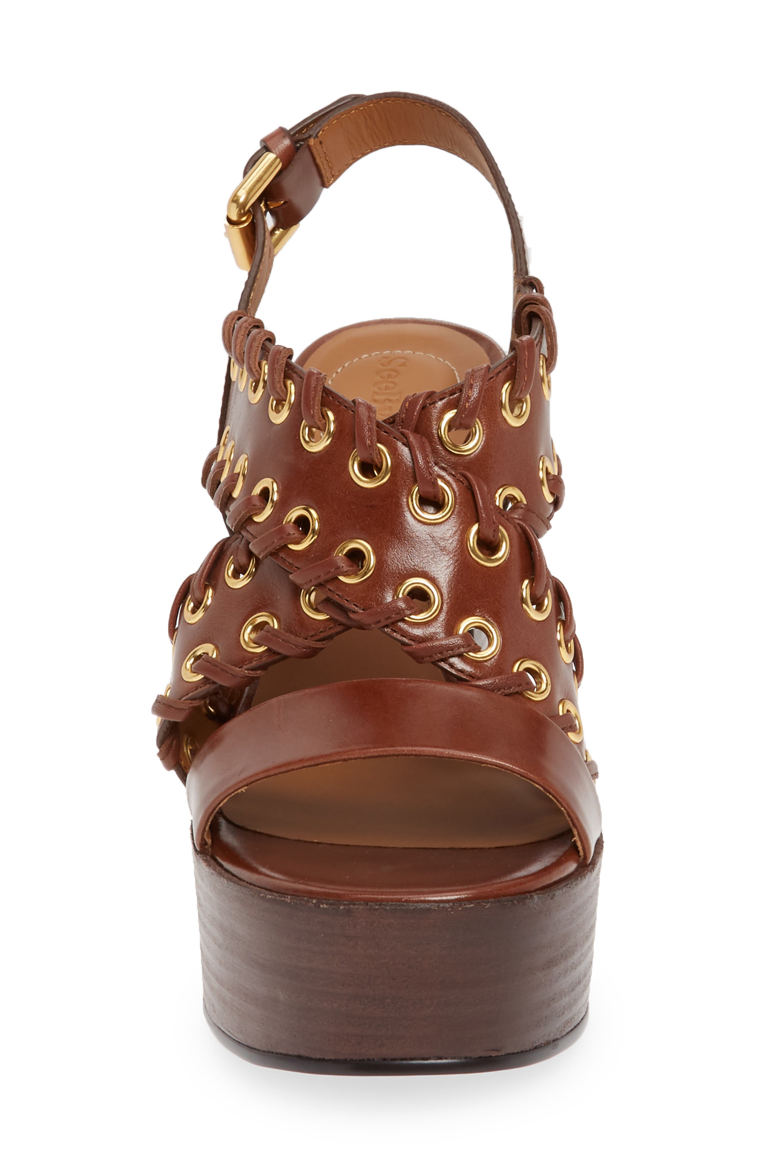 See by Chloé Helen Whipstitch Platform Slingback Sandal, Alternate, color, 