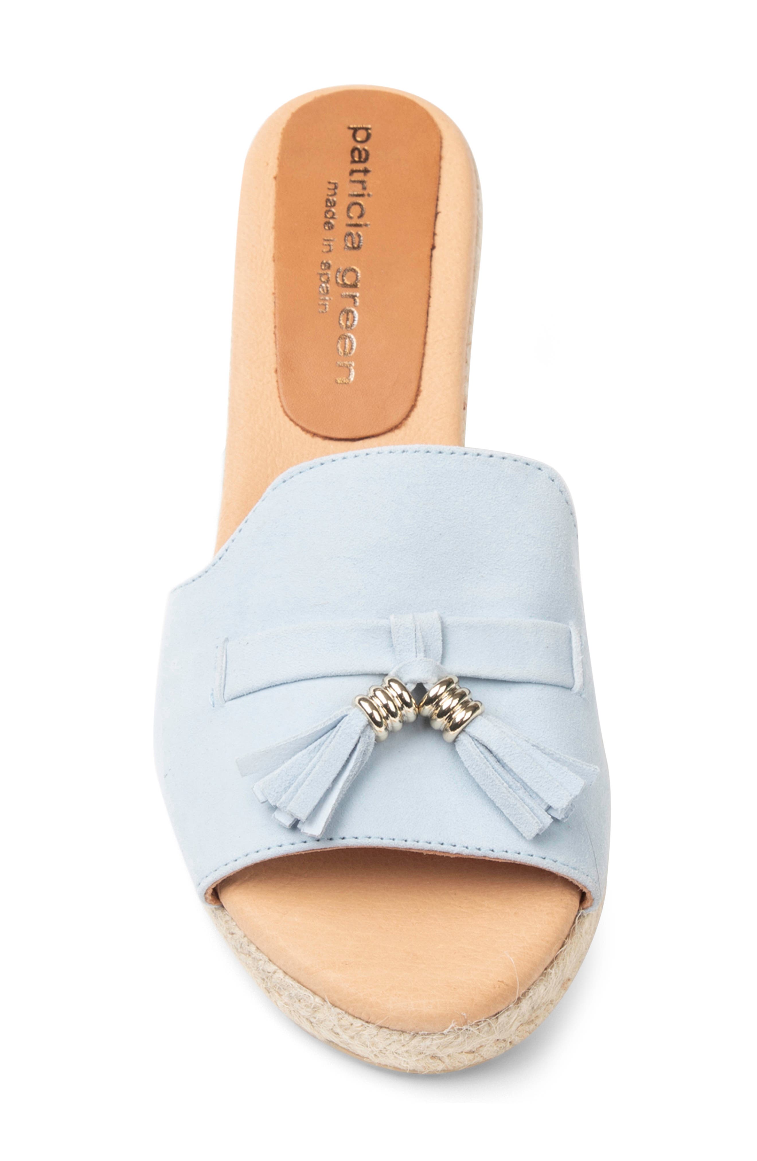 Capri Tassel Espadrille Wedge Sandal, Alternate, color, SKY BLUE SUEDE
