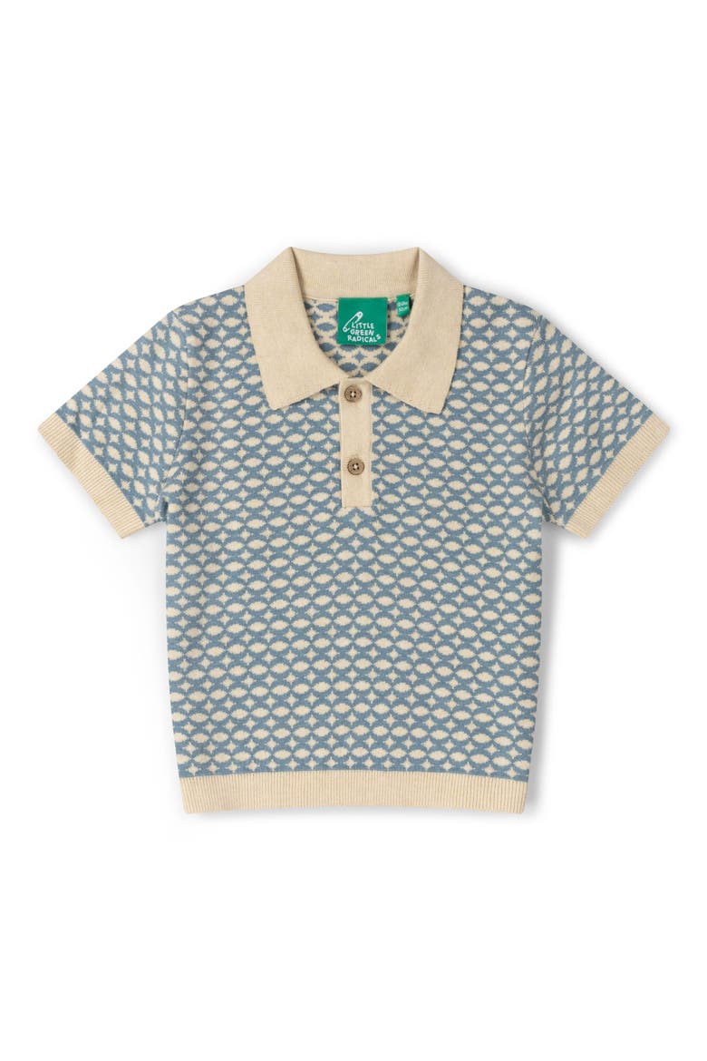 Kids' Organic Cotton Knit Polo, Main, color, BLUE