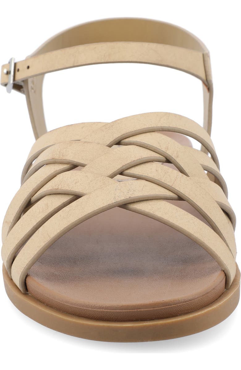 Journee Collection Kimmie Ankle Strap Sandal, Alternate, color, Taupe