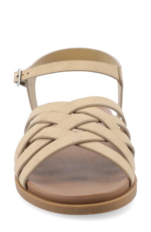 Journee Collection Kimmie Ankle Strap Sandal In Taupe