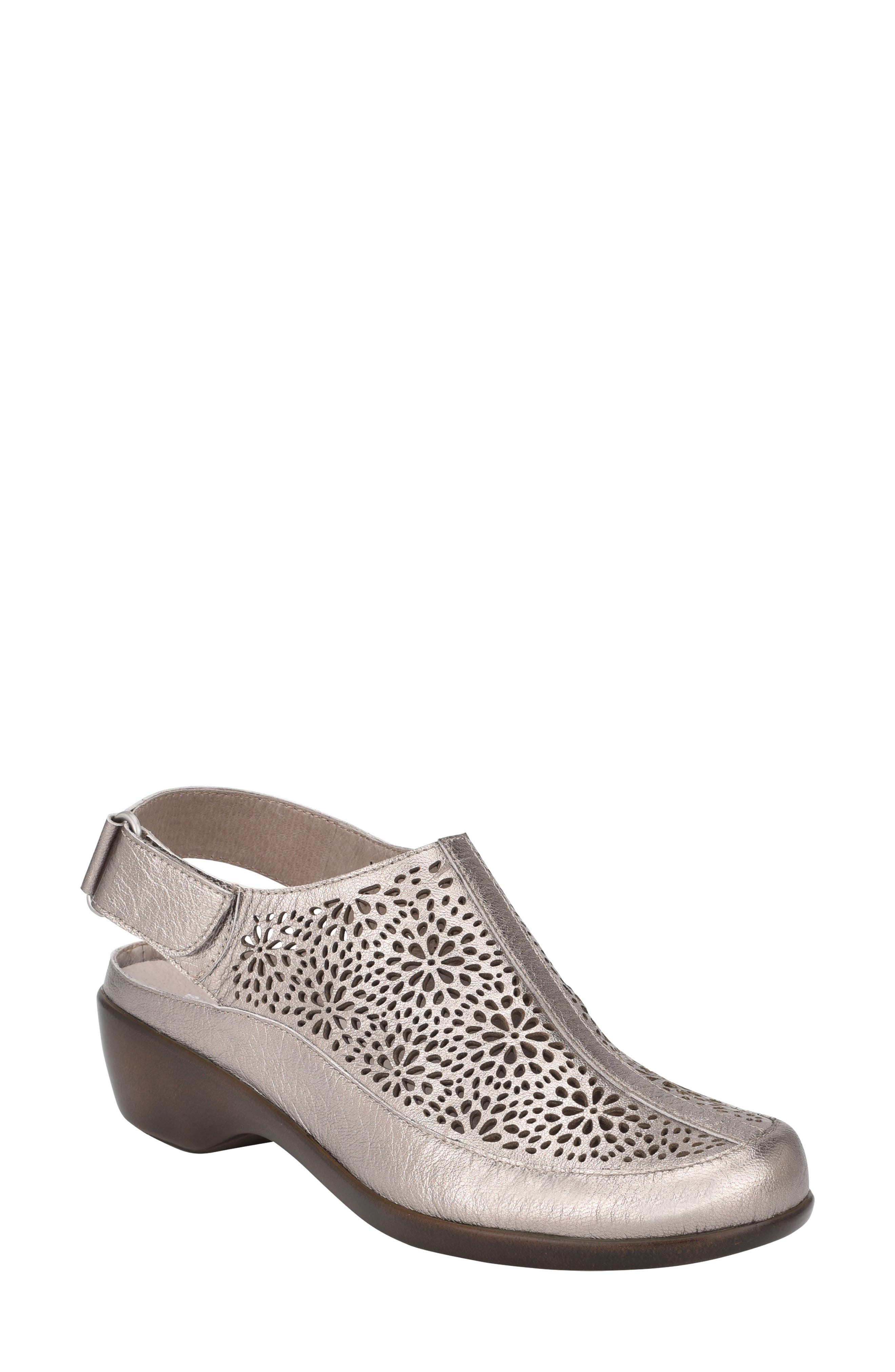 Easy Spirit Dawn Slingback Clog, Main, color, Latte Leather
