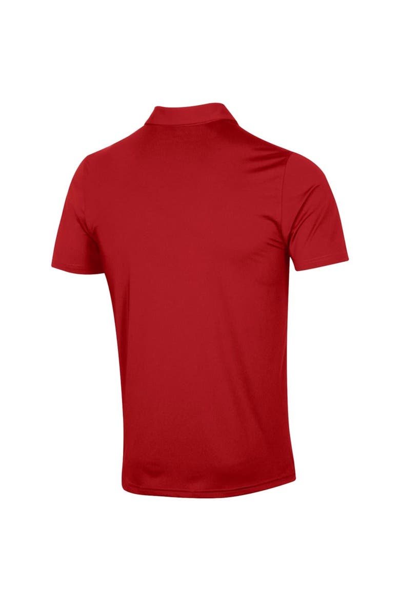 Men's Under Armour White/Red Wisconsin Badgers HeatGear Game Day Polo, Alternate, color, White