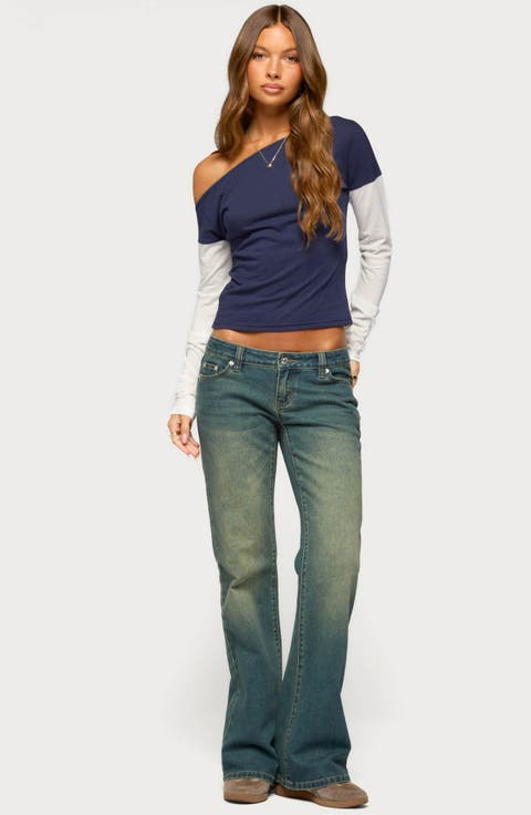 Maylee Off the Shoulder Long Sleeve Top