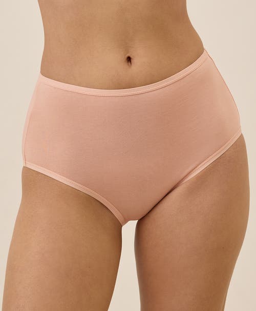 Pact Everyday High Rise Brief 5-pack In Pink