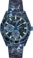 GUESS Marbled Multifunction Bracelet Watch, 44mm