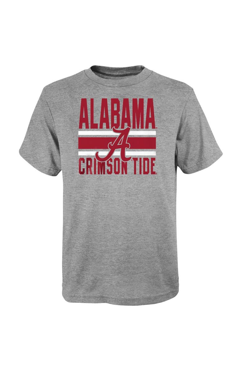 Outerstuff Preschool Crimson/Heather Gray Alabama Crimson Tide Fan Wave Short & Long Sleeve T-Shirt Combo Pack, Alternate, color, 
