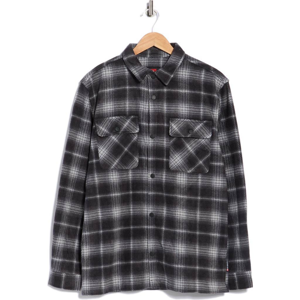 Quiksilver Cold Days Fleece Shirt Jacket In Black