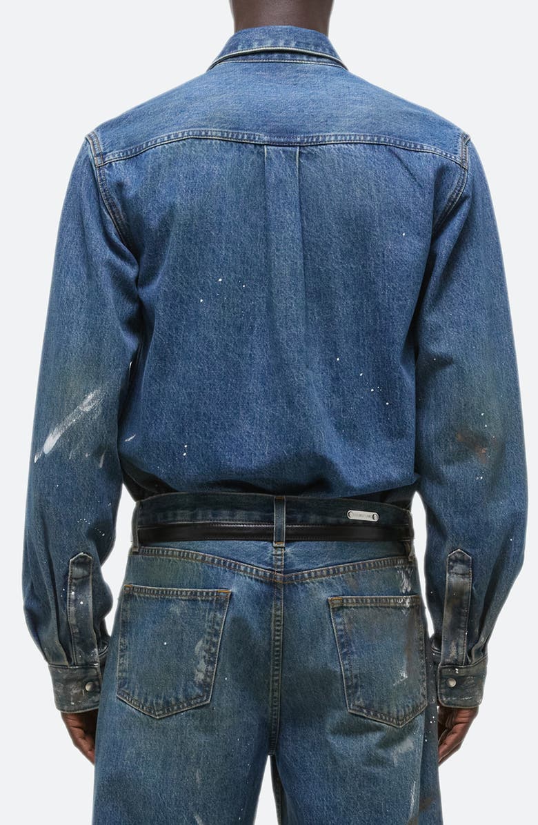 Helmut Lang Painted Denim Shirt, Alternate, color, Mid Indigo Painter - 21W